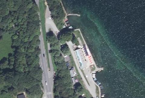 Vue aérienne du Camping au Pré du Lac à Saint-Théoffrey