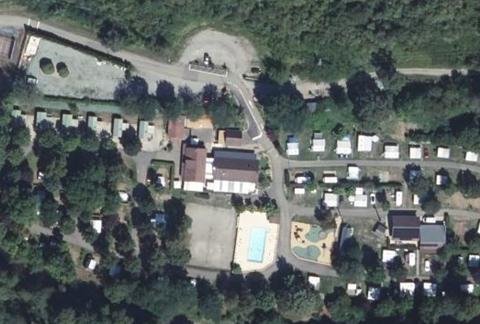 Vue aérienne du Camping de la Doller à Guewenheim