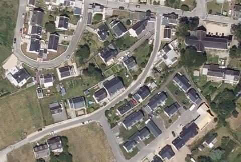 Vue aérienne du Camping de la Lande à Gâvres