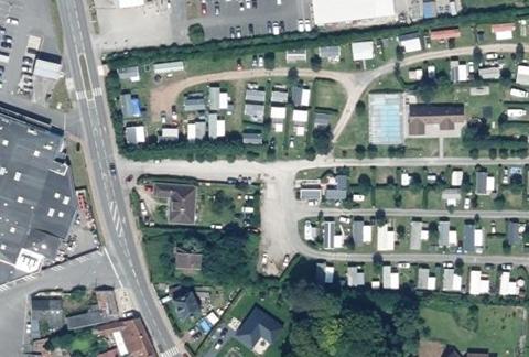 Vue aérienne du Camping de la Maye à Rue