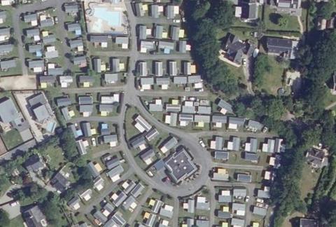 Vue aérienne du Camping de la Roche Percée à Fouesnant