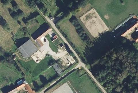 Vue aérienne du Camping de la Tentation à Renty
