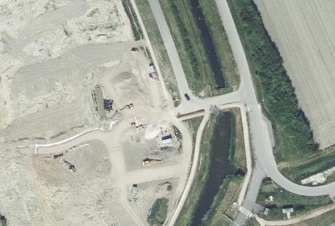 Vue aérienne du Camping des Rives de l’Aa à Saint-Georges-sur-l’Aa