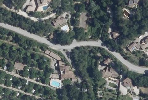 Vue aérienne du Camping du Bon Crouzet à Entrechaux