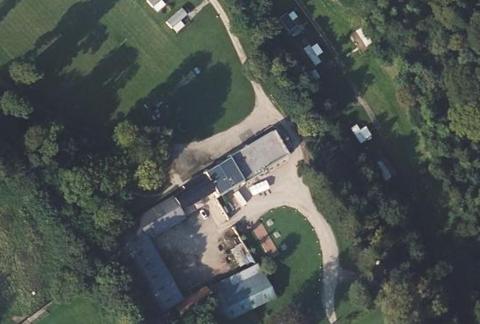 Vue aérienne du Camping du Château à Équirre