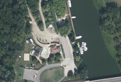 Vue aérienne du Camping Halte Touristique de Cuisery à Cuisery