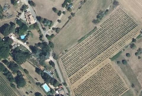 Vue aérienne du Camping Ibie à Lagorce