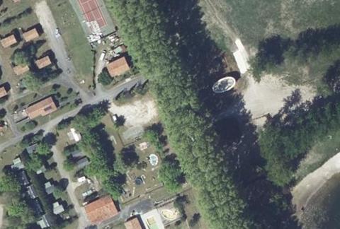 Vue aérienne du Camping la Dordogne Verte à Saint-Aulaye