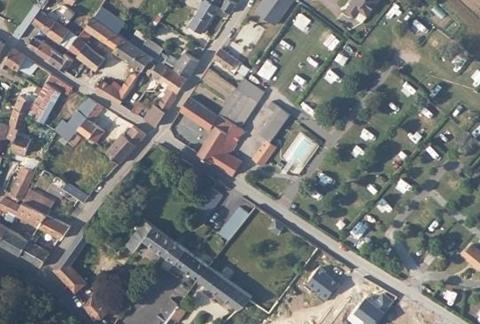 Vue aérienne du Camping la Ferme à Lion-sur-Mer