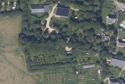 Vue aérienne du Camping la Fontaine du Hallate à Plougoumelen