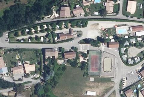 Vue aérienne du Camping la Gare des Amis à Saint-Fortunat-sur-Eyrieux