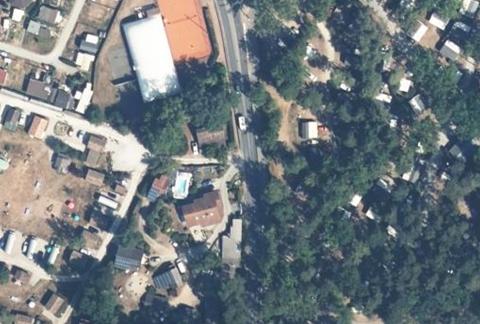 Vue aérienne du Camping la Pourvoirie des Ellandes à Excenevex