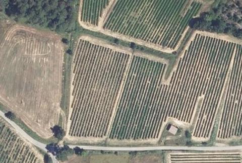 Vue aérienne du Camping la Rouvière les Pins à Vagnas