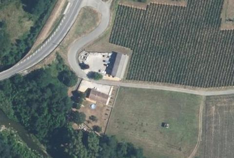 Vue aérienne du Camping la Turelure à Uzer