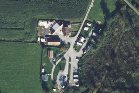 Vue aérienne du Camping le Bois Groult à Henneveux