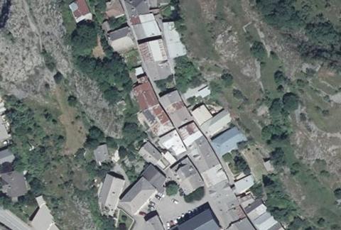 Vue aérienne du Camping le Noyer du Baron à Le Lauzet-Ubaye