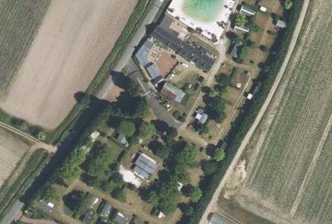Vue aérienne du Camping le Pô Doré à Allonnes