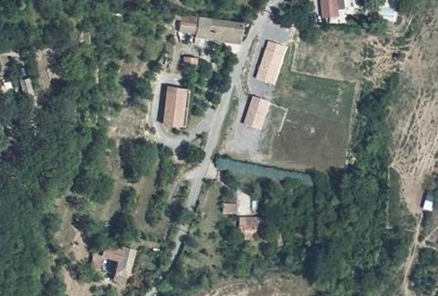 Vue aérienne du Camping le Retourtier à Balazuc