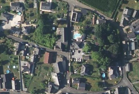 Vue aérienne du Camping le Val du Gave d’Aspe à Gurmençon