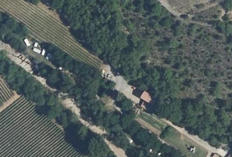 Vue aérienne du Camping les Acacias à Uzer