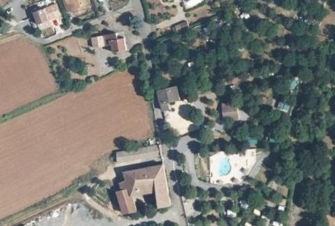 Vue aérienne du Camping les Châtaigniers à Laurac-en-Vivarais