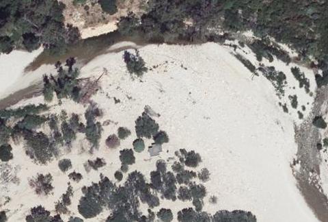 Vue aérienne du Camping les Oliviers à Ota