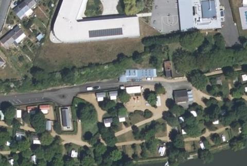 Vue aérienne du Camping les Portes de l’Anjou à Durtal