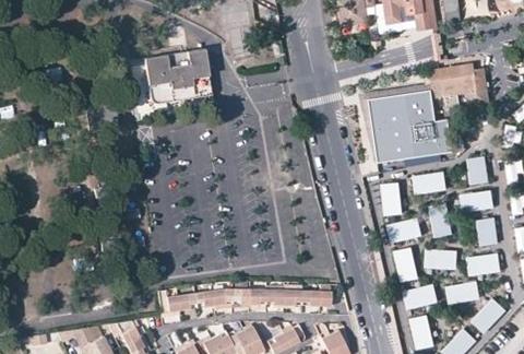 Vue aérienne du Camping les Sablons à Portiragnes ’-’ Plage