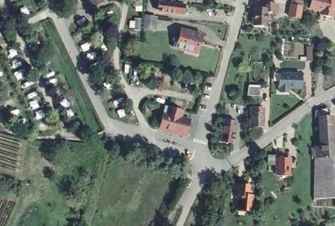 Vue aérienne du Camping les Trois Châteaux à Eguisheim