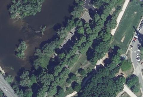 Vue aérienne du Camping Municipal de Metz à Metz