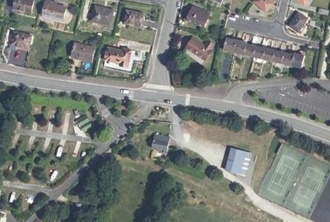 Vue aérienne du Camping Municipal du Champ Passais à Domfront