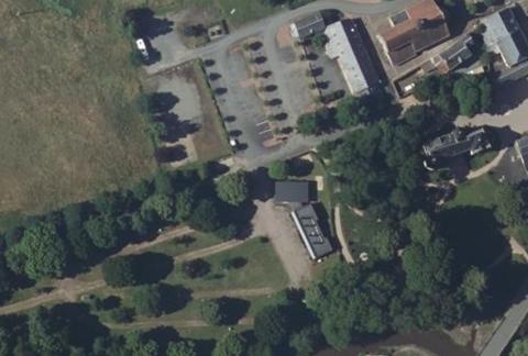 Vue aérienne du Camping Municipal Solange Sand à Montgivray